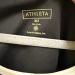 Athleta  Black Athletic Tennis Dress XLT Racerback Built-in Bra White Trim Photo 2