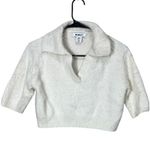 William Rast White Collared Crop Top Size M NWT Photo 0