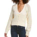NICHOLAS • Camilla Cable Knit Cardigan wool alpaca Carnation cream ivory cropped White Photo 8
