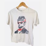 Well Worn Retro Lincoln America TShirt USA Patriotic White Red Blue M L Photo 0