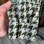 Kut From The Kloth Women's Green And White Houndstooth Blouse Size S Photo 5