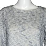 J.Jill Sweatshirt Womens Medium Marled Blue Purejill Lounge Updated Basic Casual Photo 4