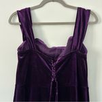 SheIn Purple Velvet Corset Back Sleeveless Renaissance Medieval Midi Dress 0XL Photo 2