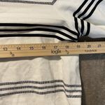 J Jill Wearever Collection Shirt Women's Medium Striped White Black Vneck Tunic Photo 7