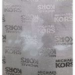 Michael Kors  Black Patent Leather Purse Shoulder Bag Tan Strap Logo Charm READ Photo 9