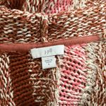 J. Jill Open Front Short Sleeve‎ Cardigan Multicolor Stripe Knit Boho Size Small Pink Photo 3