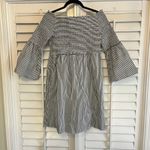 Bigio Collection Black And White‎ Stripe Off Shoulder Dress Size 10 Photo 1