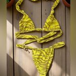 Skatie tropicale yellow animal print bikini XS Photo 9