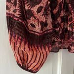 Ulla Johnson Ulla Johnson Bordeaux Yulia Printed Metallic Blouse Top Size 0 XS Fall Autumn Photo 13