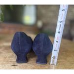 Stuart Weitzman Navy Suede Pumps Retro Inspired Square Toe Bow Low Heel Size 6 Photo 3