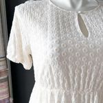 Madewell Eyelet Tassel-Tie White Short Sleeve Mini Dress Women’s Size 12 Photo 1