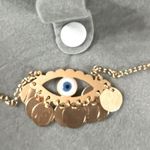 Evil eye necklace. Stainless steel gold filled. Photo 0