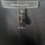 BCBGMAXAZRIA  Women's Relaxed Flare V Neck High Low Asymmetrical Hem Blouse Photo 2