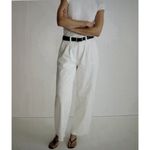 Madewell $148 The Harlow Wide Leg Straight Jeans in Natural Off White Size 33 Photo 1