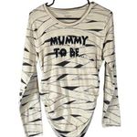 Motherhood Maternity  Cream Mummy To Be Long Sleeve Casual T-Shirt Women SZ S Photo 0