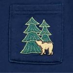 Breckenridge Vintage Navy Moose Bears Trees Buttoned Cardigan Size Large Photo 3