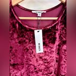 BB Dakota NWT- Meyer Wine Sleeveless Shift Crushed Velvet Dress Size Medium Photo 2