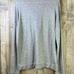 12PM by Mon Ami 12 PM by Mon Ami Gray Pullover Lightweight Lace-Up Front Long Sleeves Top Photo 1