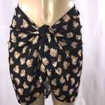 Zuliana Floral Cover Up/Sarong Tie Skirt. Made in USA. New With Tags Black Size undefined Photo 2