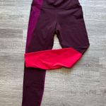 Athleta  Burgundy and Red Colorblock Leggings size s Photo 5