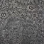 Adrianna Papell  Black Crew Neck Floral Knit Sweater Size Large‎ Photo 6