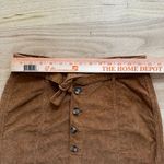 American Eagle Corduroy Button-Front Skirt Camel Brown Super Stretch Size 2 Photo 5