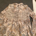 Free People Paisley Long Sleeve Top - Cream, Blue, Brown Photo 0