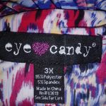 Eye Candy  3X Boho Blue Red Stretch Maxi Skirt Plus Photo 1