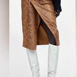 ZARA  NWT Faux Suede Snakeskin Print Skirt XS Photo 0
