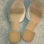 A New Day  Women's Tan Mules ruffled top size 9.5 rattan Photo 3