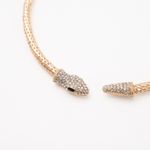 Gold Rhinestone Snake Choker Necklace Photo 5