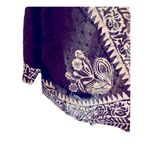 Serrv Navy and White Textured, Tribal Print, Oversized Open Kimono, Size S/M Blue Size M Photo 1