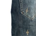 Sundance Primrose Jeans Blue Dark Wash Sequin Details Skinny Leg Mid Rise Size 28 Photo 5