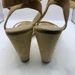 Ann Taylor  Biege wedge heel sandal size 8.5M open toe Photo 5