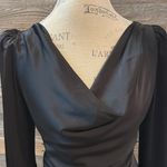 NWT Astr The Label Black Cowl Neck Long Sleeve Mini Dress With Pearl Chain S Photo 7
