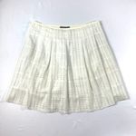 Vince  Grid‎ Weave Skirt Women's 6 White Photo 2