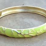Gold Tone Yellow Enamel Beach Coral Branch Bangle Photo 1