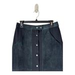 Theory  Skirt Women 6‎ Black Suede Detail Snap Front A Line Slyn Skirt Corpcore Photo 3