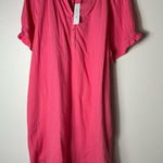 Chico's NWT Chico’s Women’s Short Sleeve Gauze Ruffle Sugar Pink Dress size 3 (14-16) Photo 0