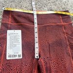 Lululemon Invigorate High Rise Crop 8 23” Crackle Glaze Vintage Orange Larkspur Photo 6