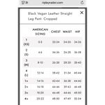 NEW Ripley Rader Black Vegan Leather Straight Leg Pant: Cropped Size 3 (Medium) Photo 10