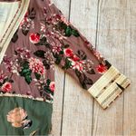 John Mark Open Front Kimono Cardigan Boho Floral Size Medium Women Shirt Top Photo 4