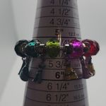 Disney Sterling Silver Glass & Charm Princess Dresses Bracelet Photo 4