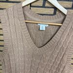 Cupcakes & Cashmere Tan Cable Knit Sweater Vest Size Medium Photo 2