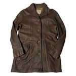 LEATHERS By NEW ENGLAND Sports Wear Brown Leather Jacket Half Belt VINTAGE Photo 4