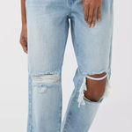 Urban Outfitters  BDG High-Waisted Slim Straight Jean – Ripped Light Wash Photo 0