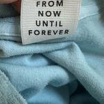 Aerie Offline Summer Lights Blue Romper Terrycloth Vacation Snap Close Collared Photo 5