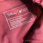 FIGS  Disney Maroon‎ Scrub Bottoms Extra Small XS Mickey Mouse Burgundy Joggers Photo 6