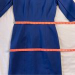 J.Crew Women's 2 Blue Zipper Sheath Business Formal Long-Sleeve Mini Dress Photo 4