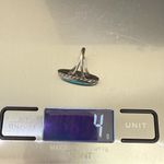 Vintage Unsigned Handcrafted Sterling Silver Oval Turquoise Ring Size 4 4g. Blue Photo 7